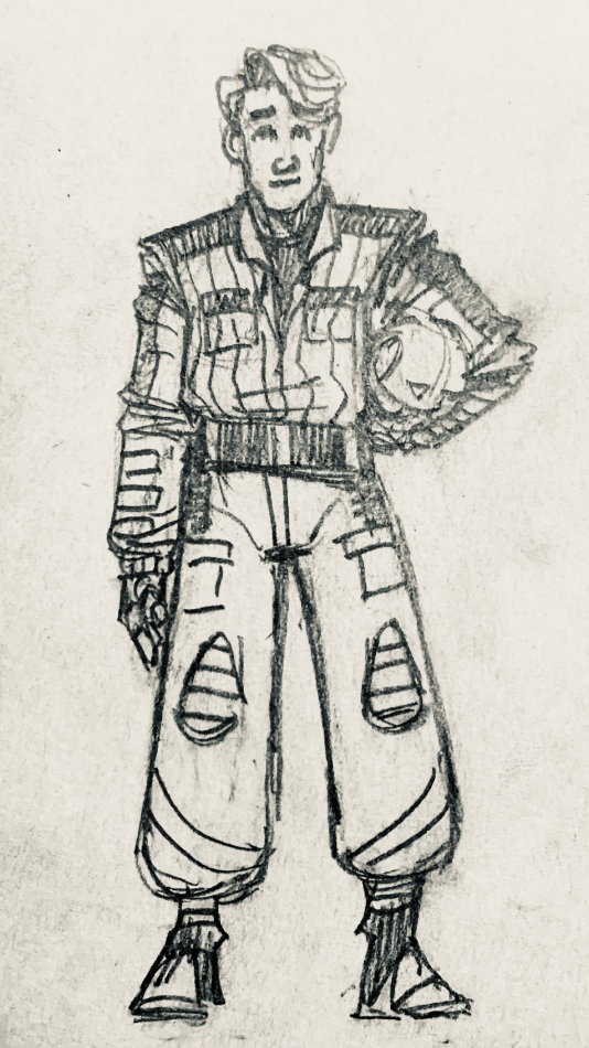 Final Leo clothing sketch