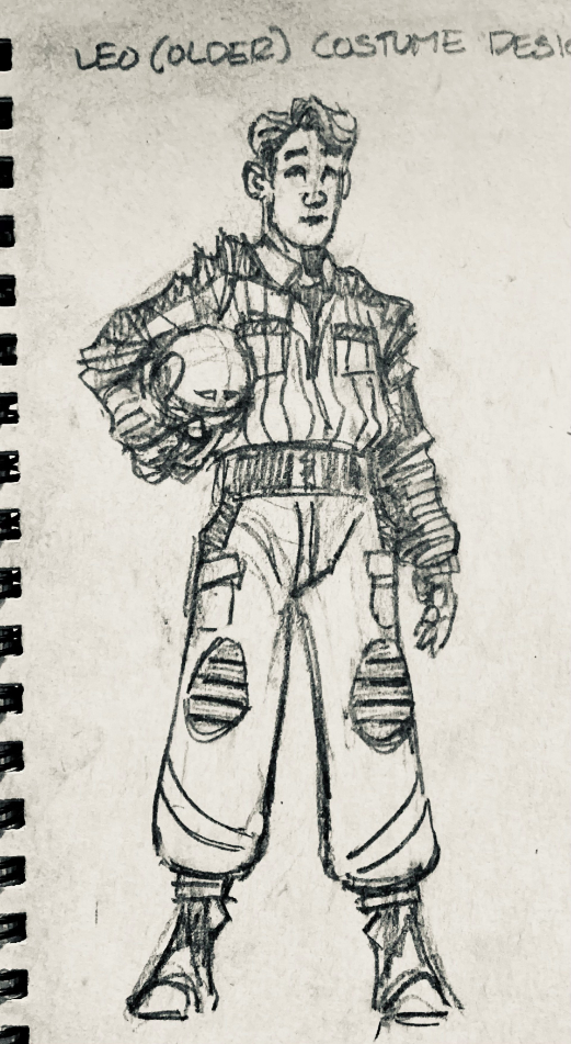 Alternate final Leo clothing sketch