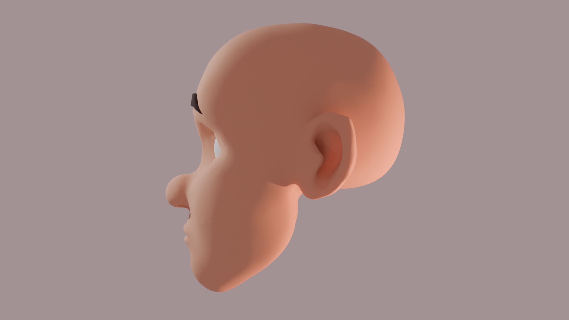 Older Leo early head sculpt, side view