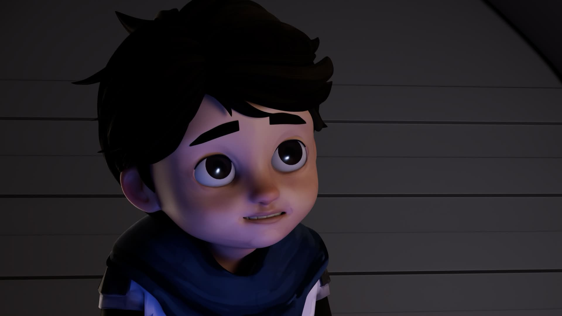 Early lighting test close-up of young Leo