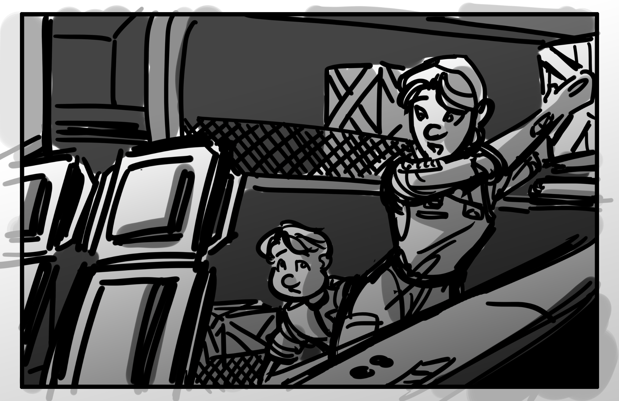 Storyboard panel, March 19, 2025