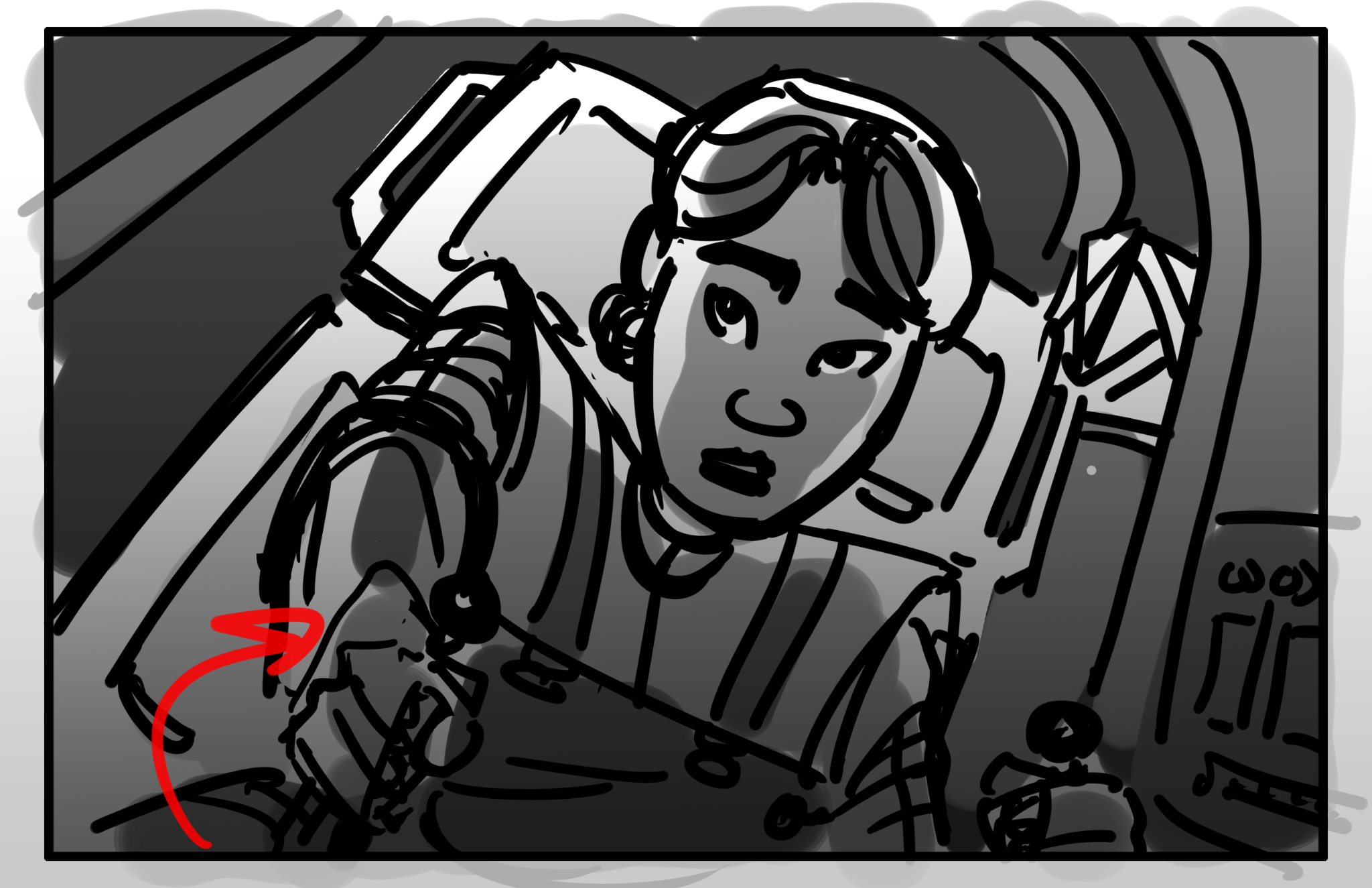 Storyboard panel, March 19, 2025
