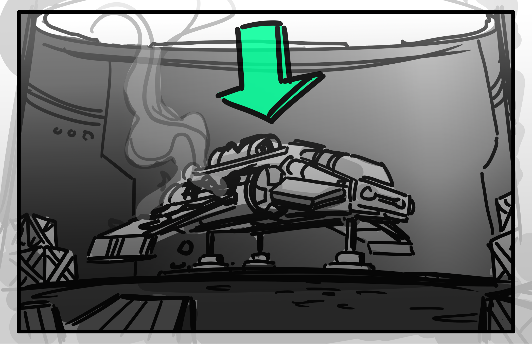 Storyboard panel, March 19, 2025