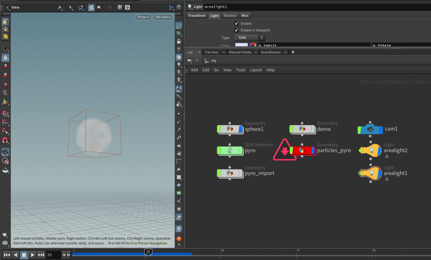 Houdini velocity fields development view