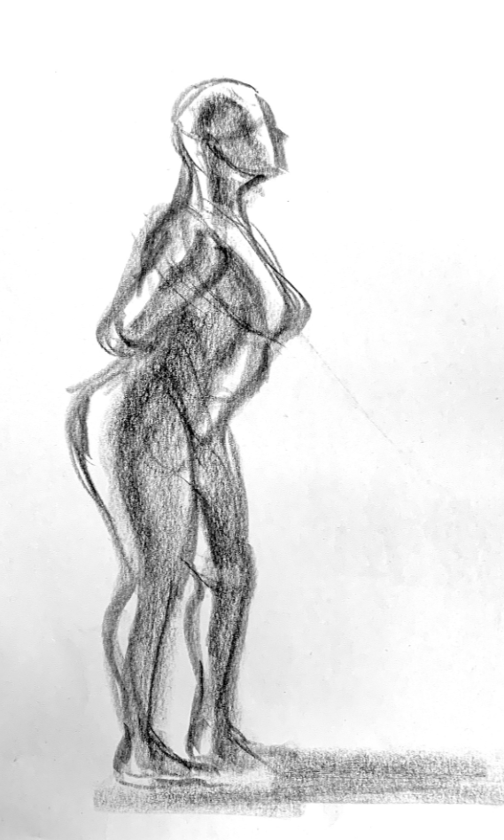 Life drawing pose study