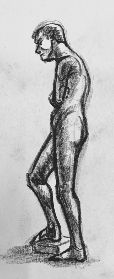 Life drawing pose study