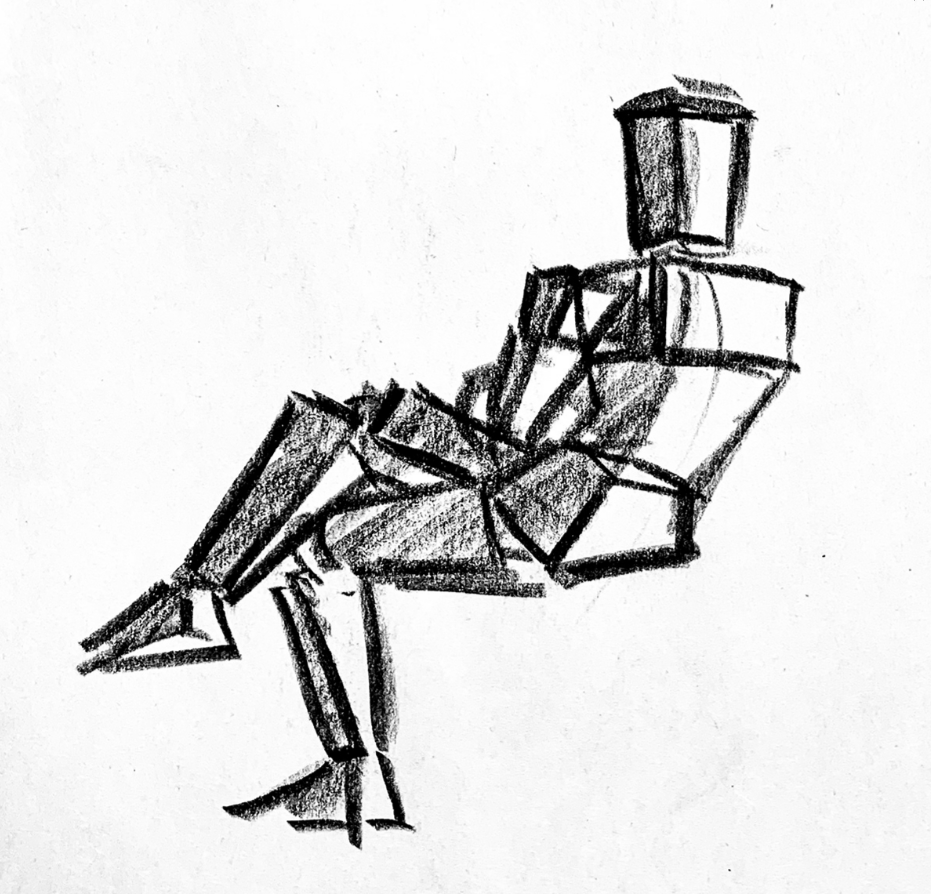 Life drawing pose study