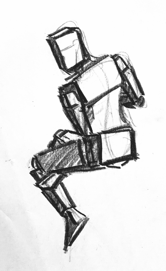 Life drawing pose study