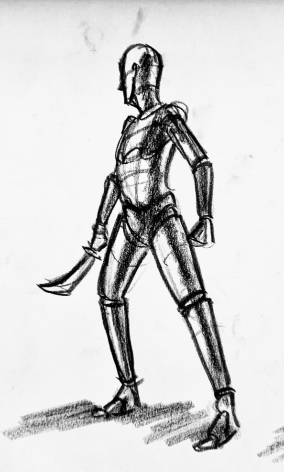 Life drawing pose study