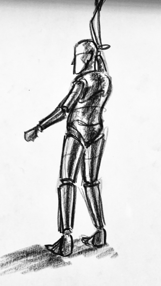 Life drawing pose study
