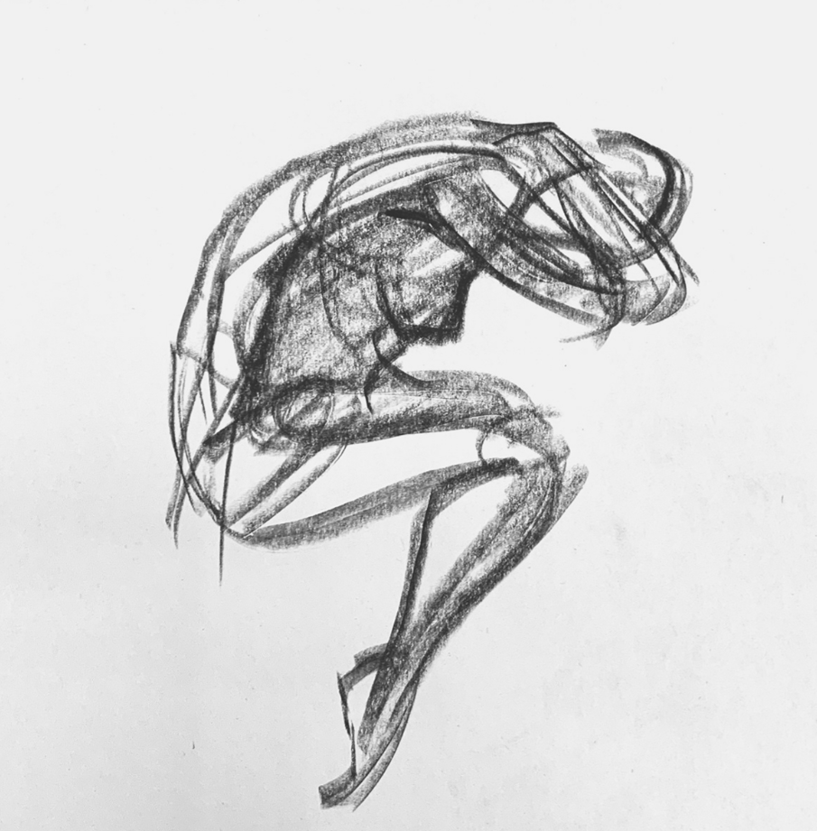Life drawing pose study