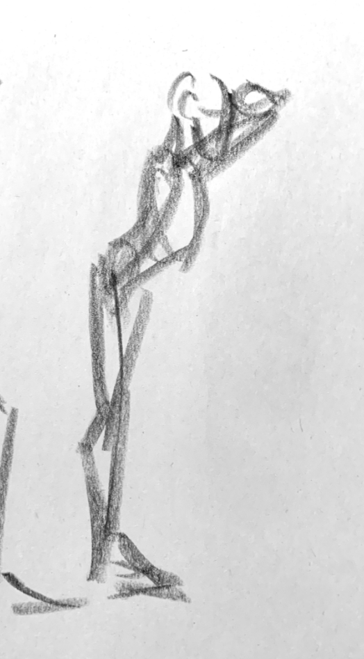 Life drawing pose study