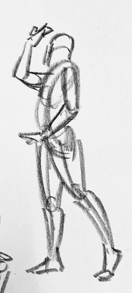Life drawing pose study