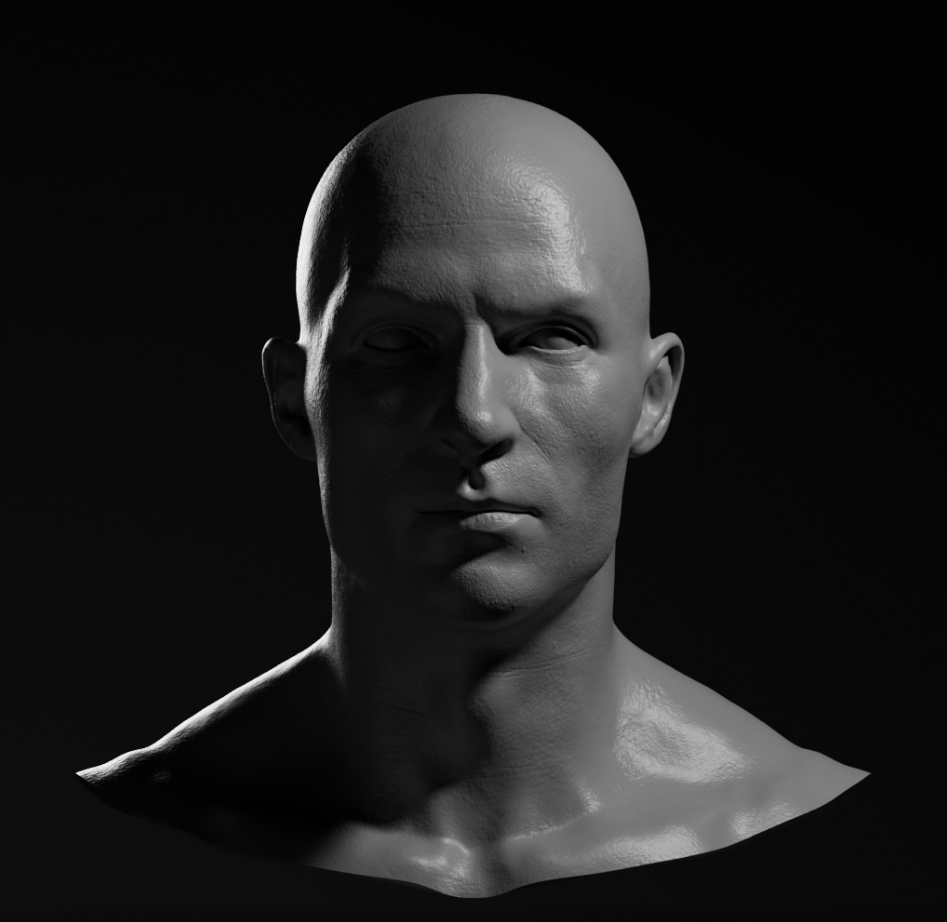 Low key bust lighting study