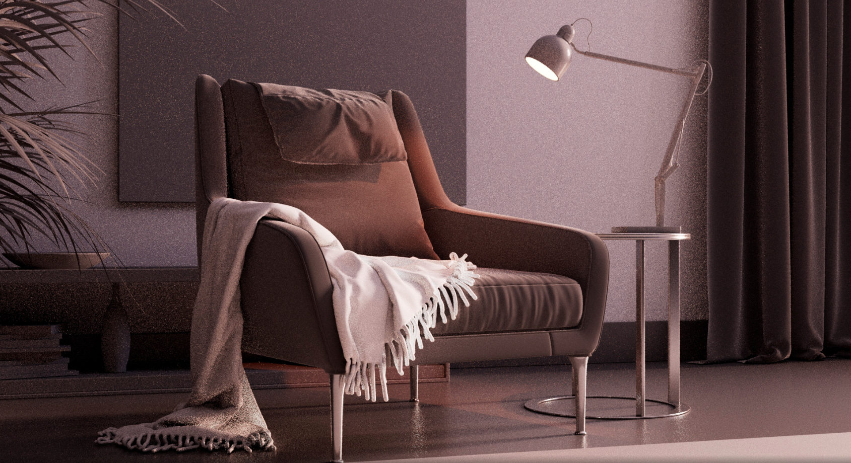 Warm daytime interior lighting study
