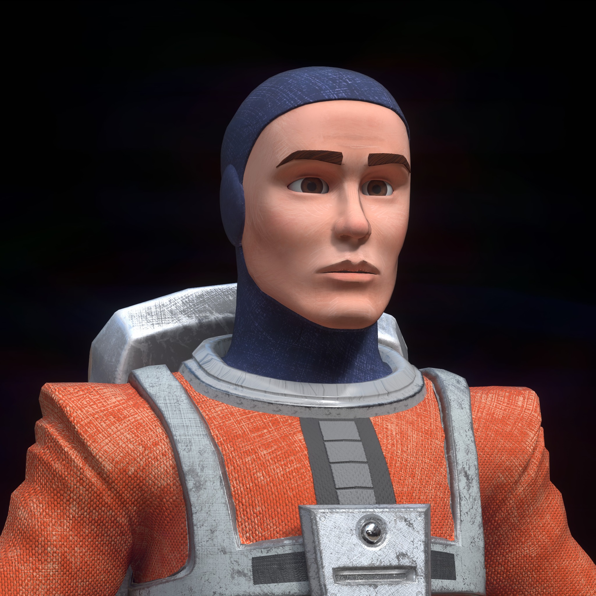 Textured Spaceman character model