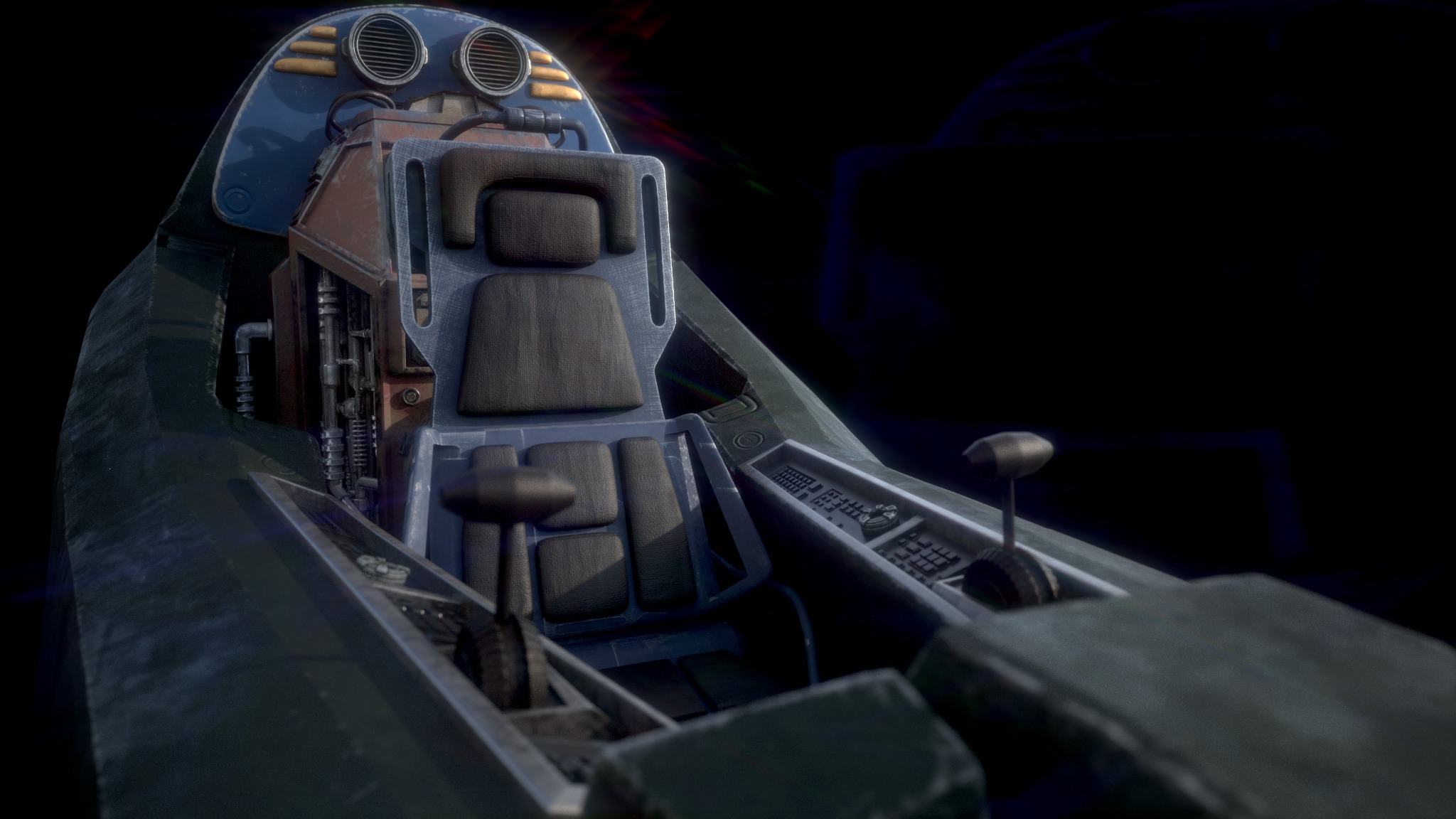 Finished cockpit interior render