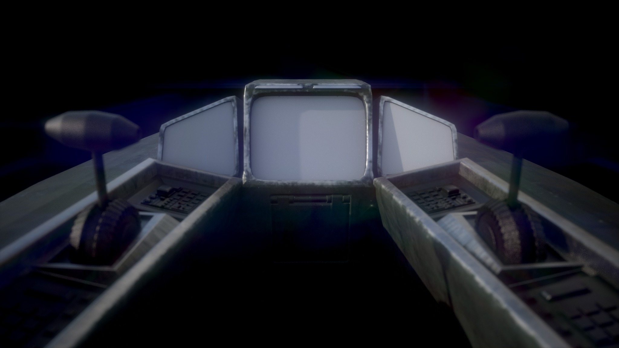 Cockpit front console render