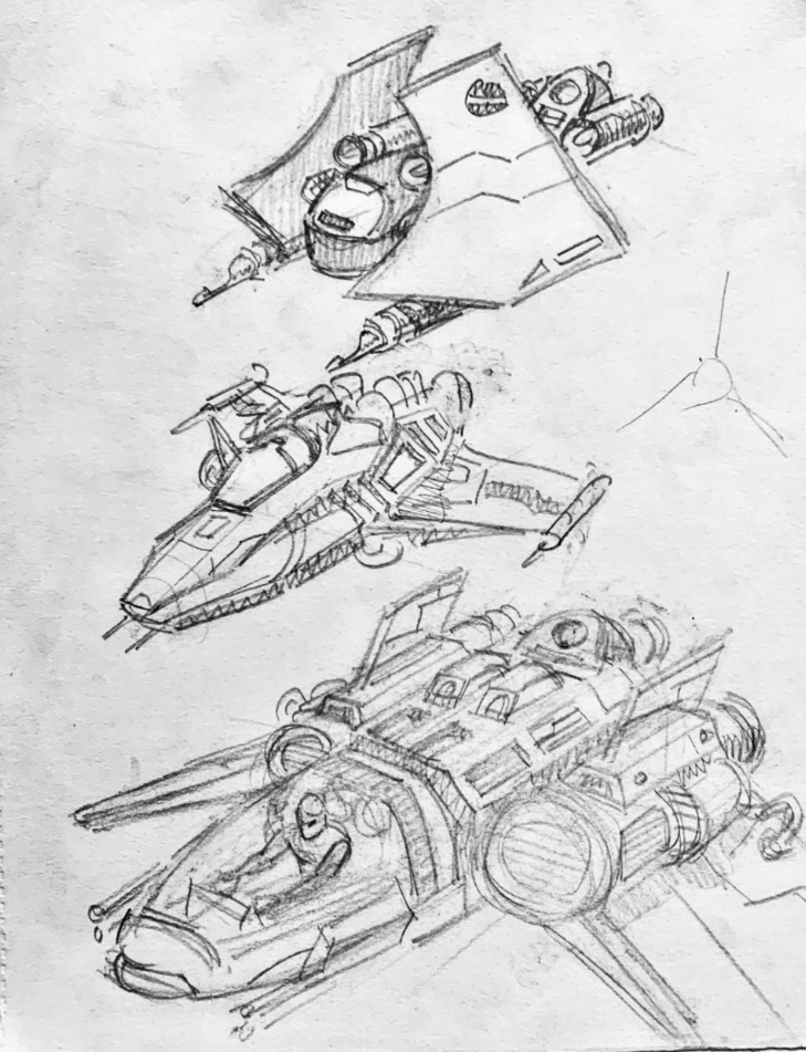 Spacecraft silhouette and form explorations