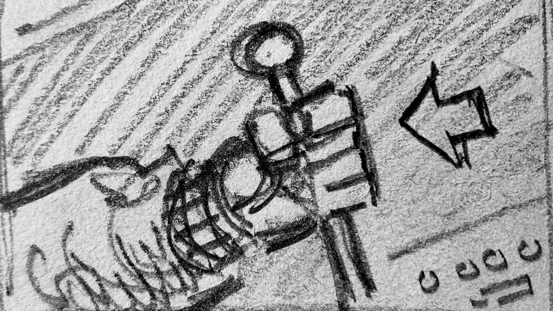 Rough Spaceman storyboard panel 3