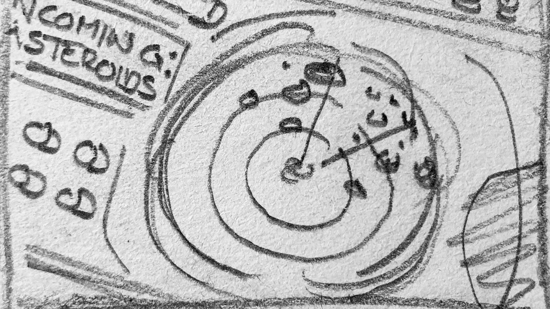 Rough Spaceman storyboard panel 6