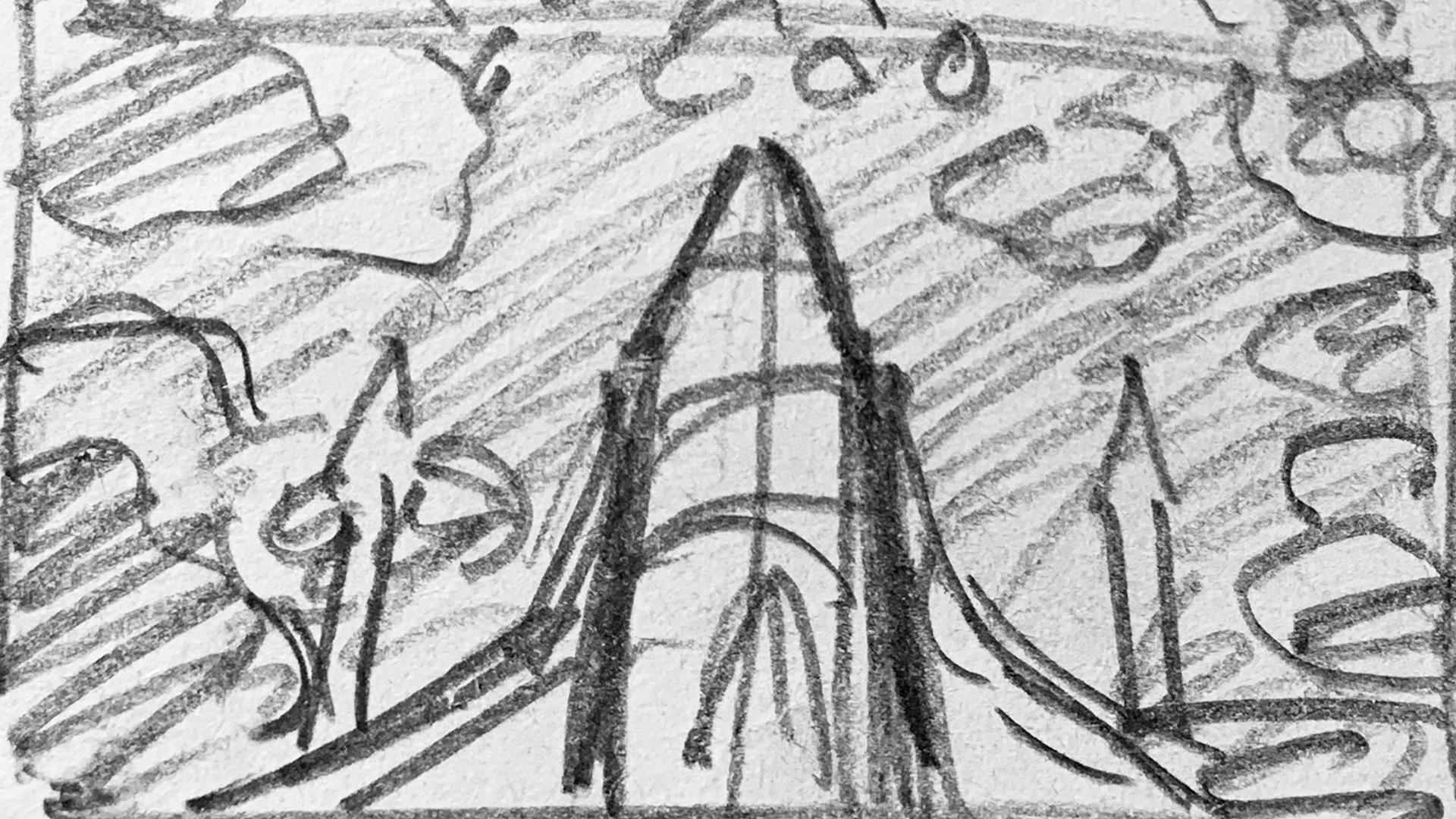 Rough Spaceman storyboard panel 17