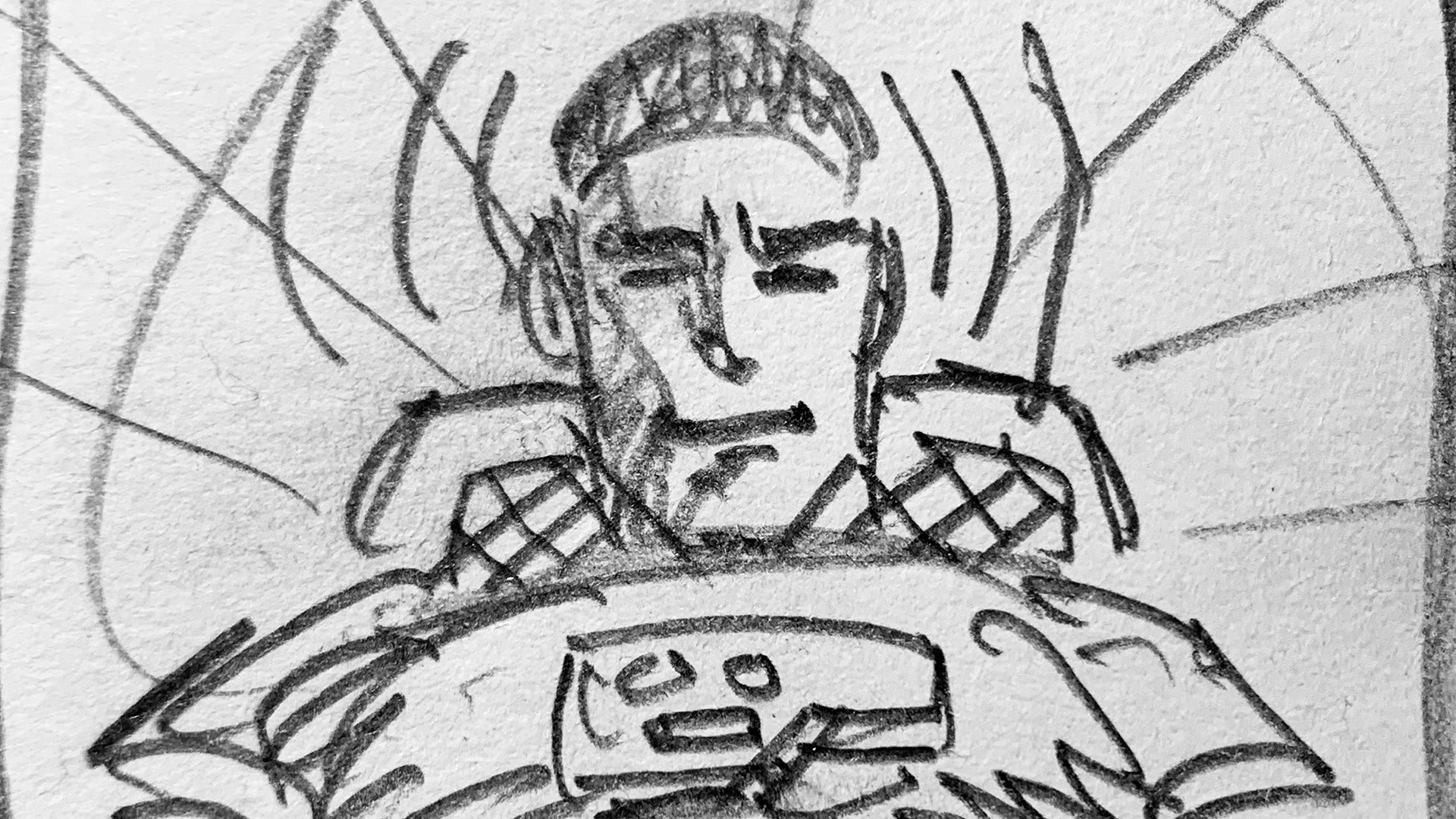 Rough Spaceman storyboard panel 20