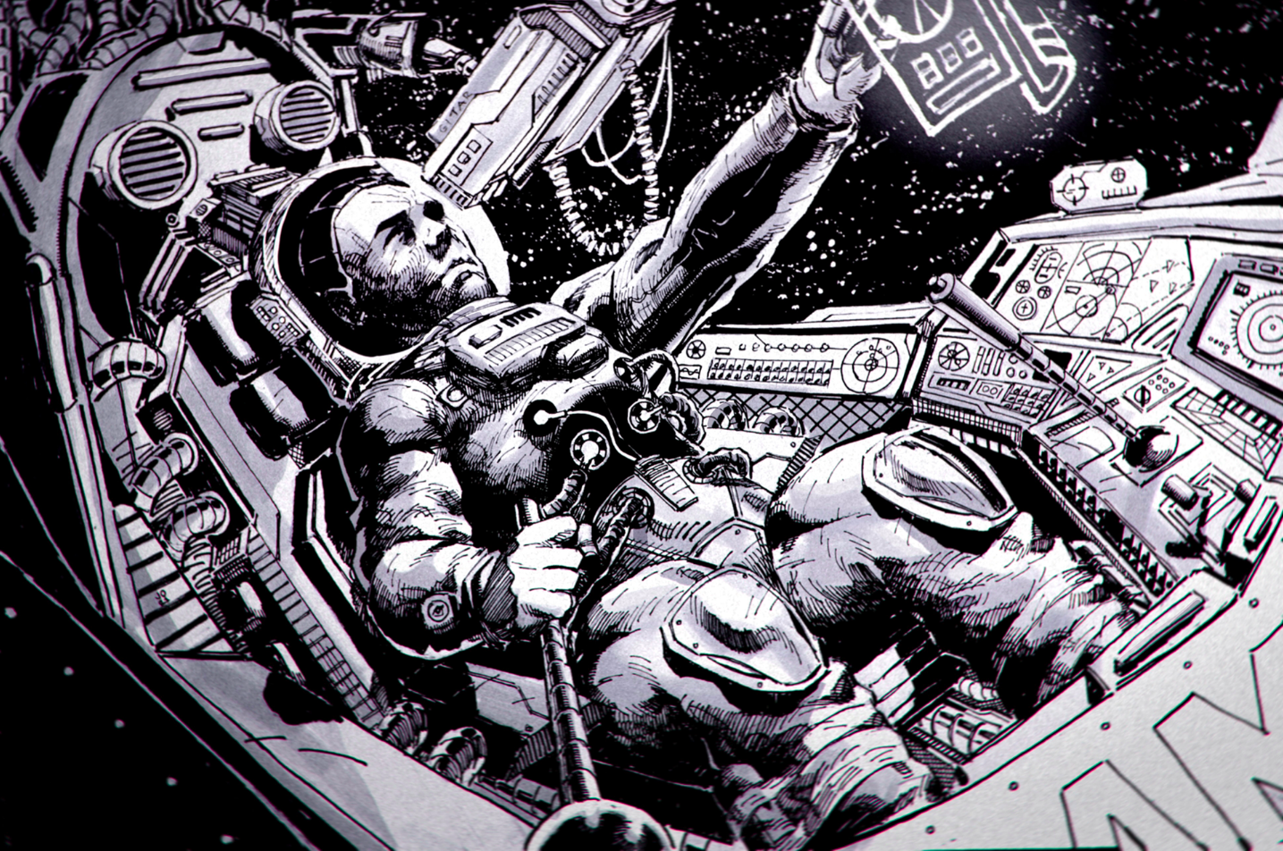 Space Explorer finished drawing