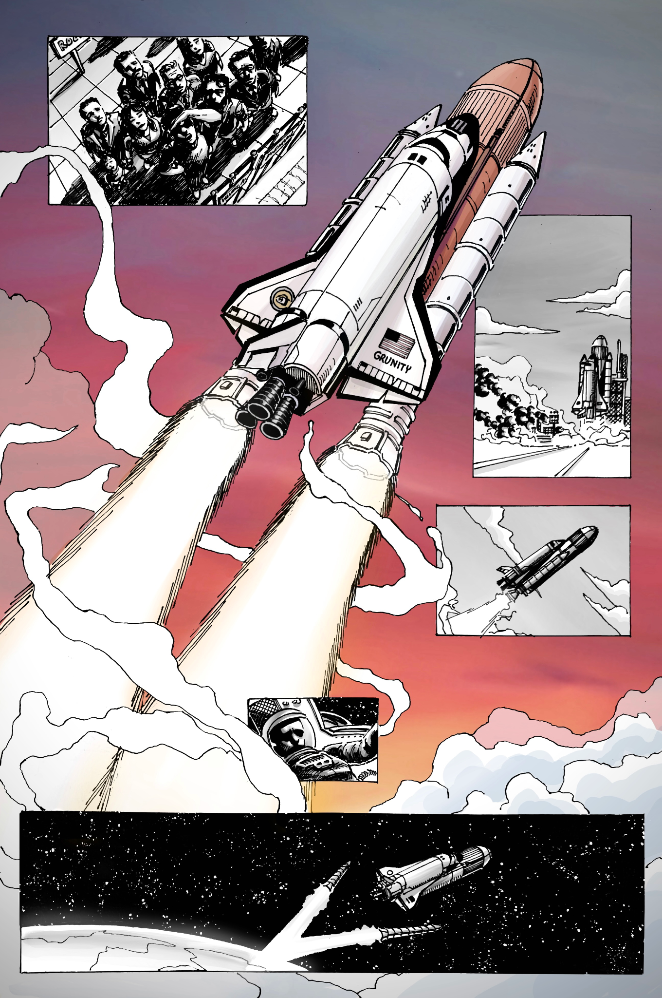 Takeoff finished illustration